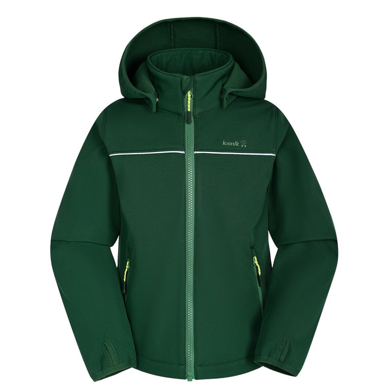 Kamik Softshelljacke Jarvis (winddicht, reflektierend) dunkelgrün Kinder
